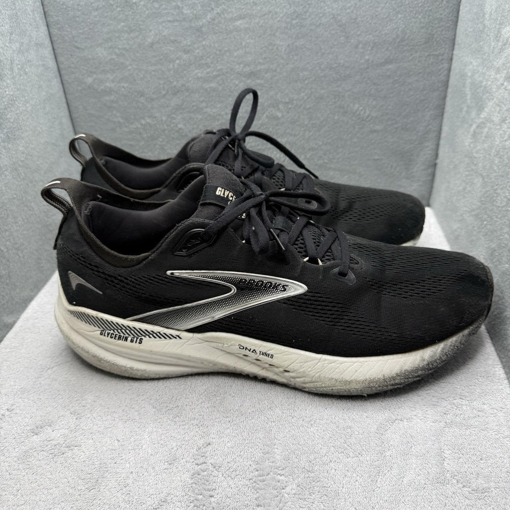 Brooks Glycerin GTS 22 Men's Size 14 D Black Grey White Running Shoes 110446